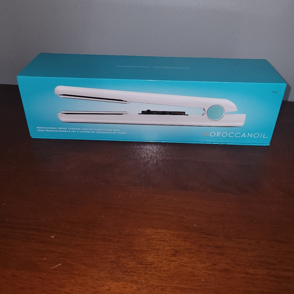 New Moroccanoil Professional Series 1" Steam Flat Iron - White